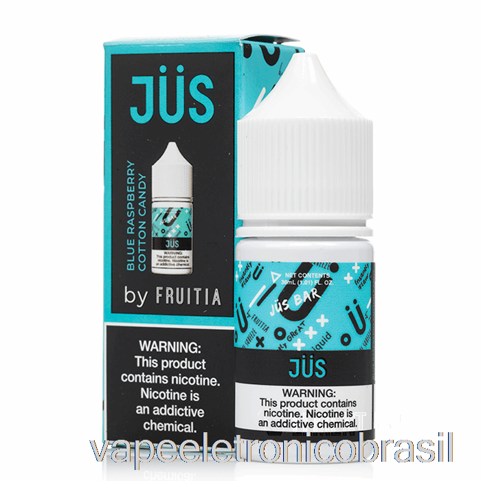 Vape Recarregável Azul Framboesa Algodão Doce - Jus Salts - 30ml 50mg